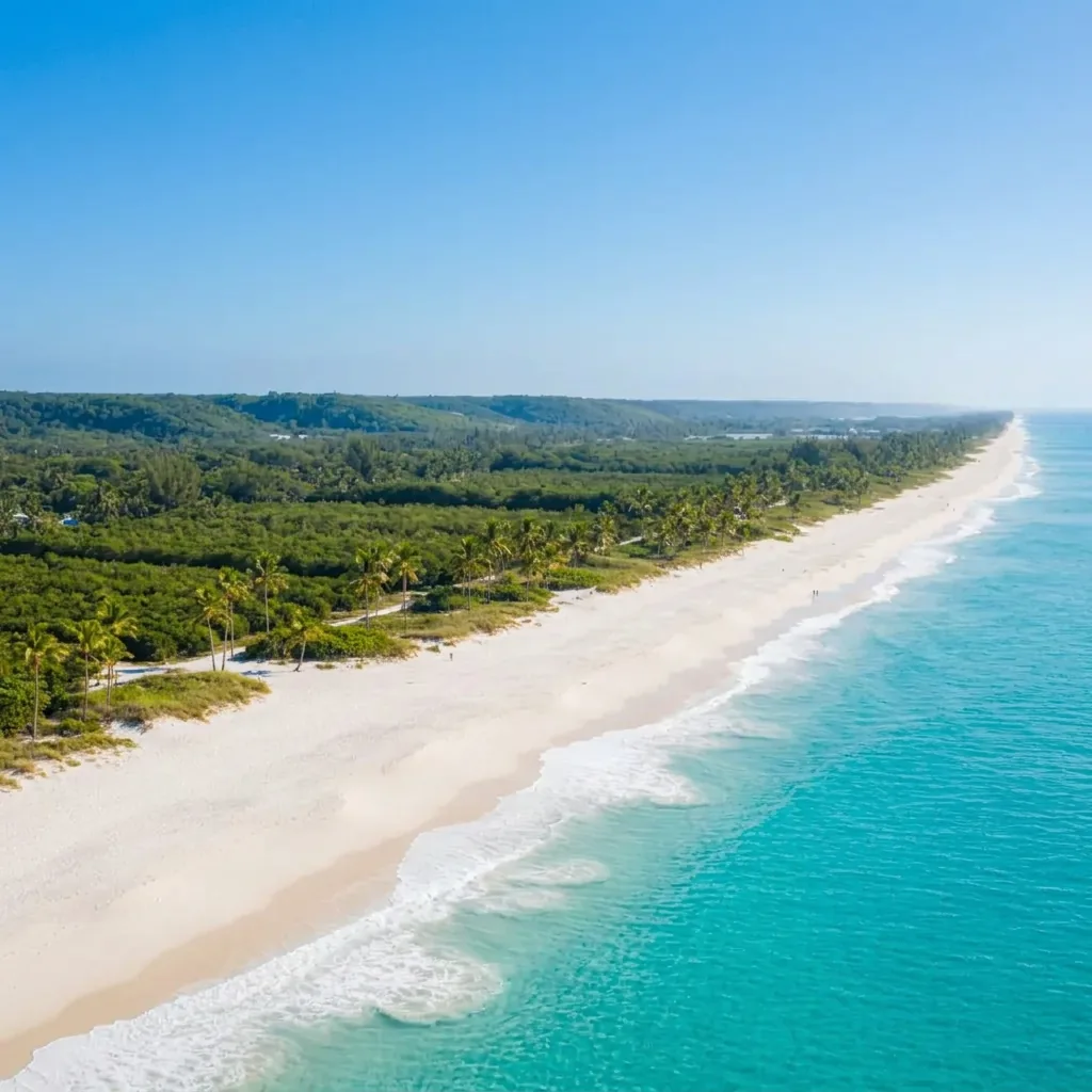 Quiet Indian River County beach and turquoise Atlantic water